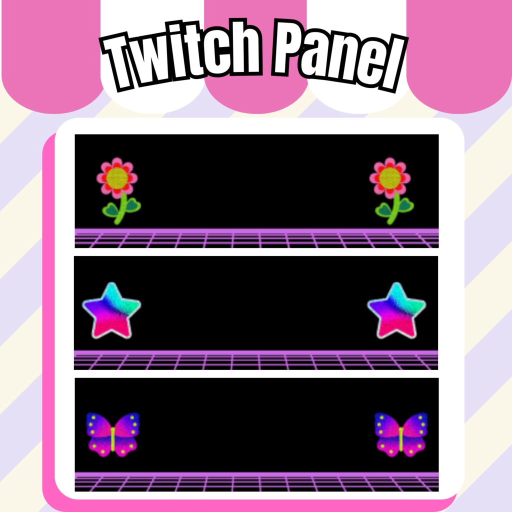 Twitchのパネル・バナー・Twitch Panels【26種set】