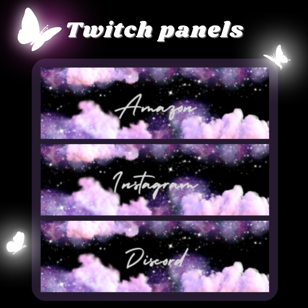 Twitchのパネル・バナー・Twitch Panels☁15種【YUMEKAWA】