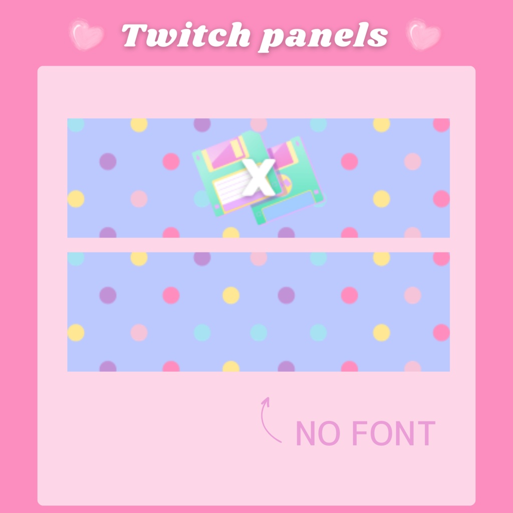 Twitchパネル・バナー・Twitch Panels🍭【ドット】