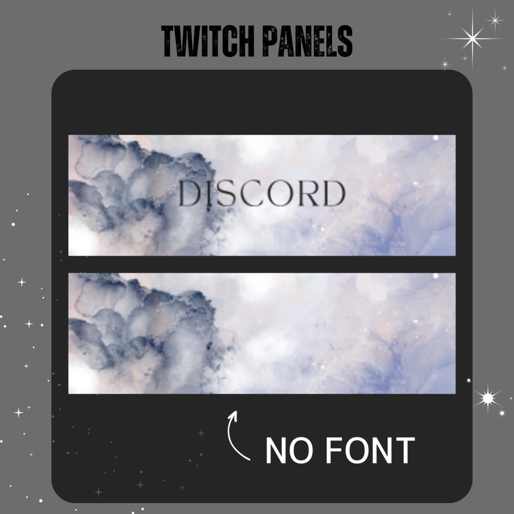 Twitchパネル・バナー・Twitch Panels【シンプルモノトーン】