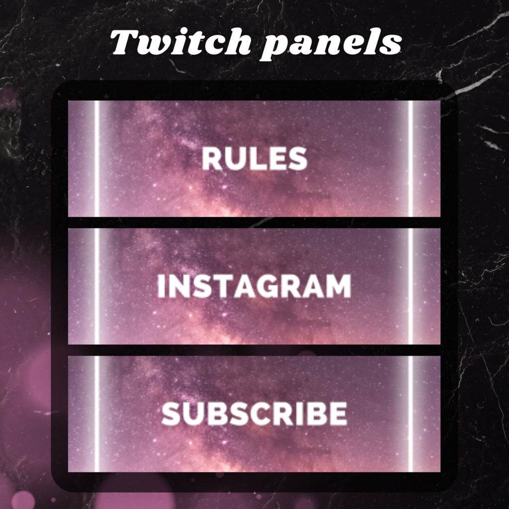 Twitchパネル・バナー・Twitch Panels【アリアナ】