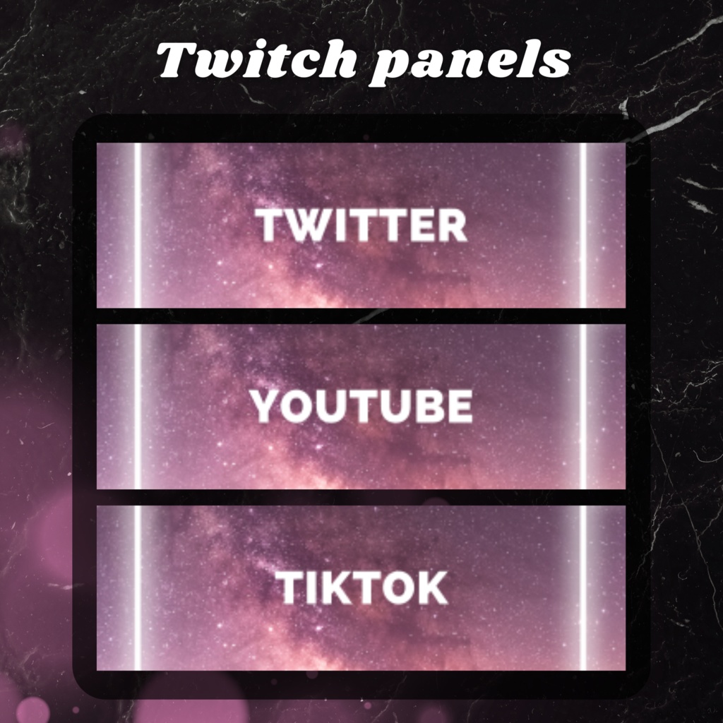 Twitchパネル・バナー・Twitch Panels【アリアナ】