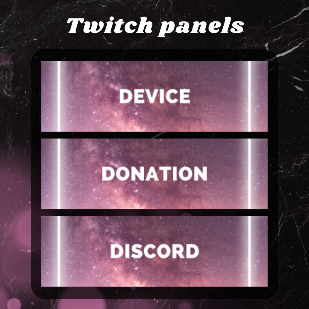 Twitchパネル・バナー・Twitch Panels【アリアナ】