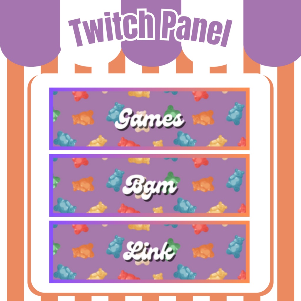 Twitchパネル・バナー・Twitch Panels【グミ】