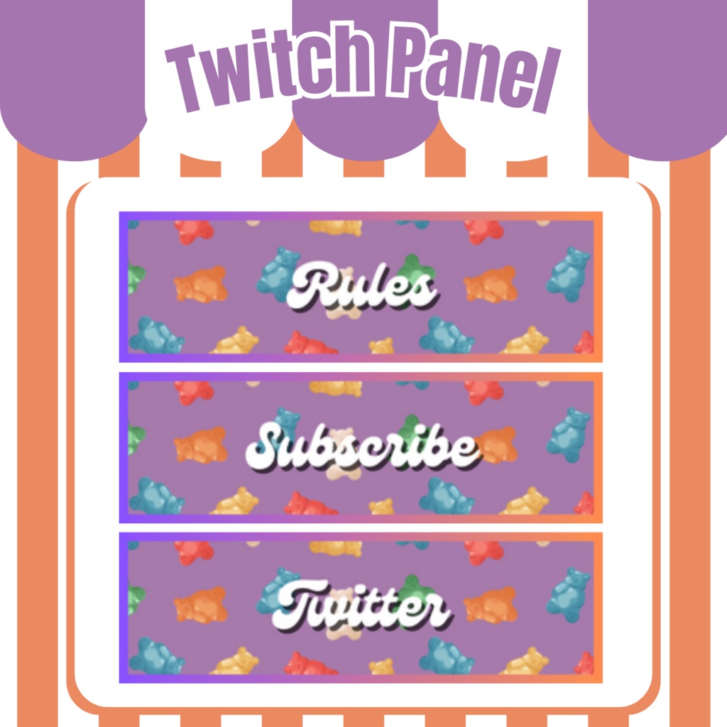 Twitchパネル・バナー・Twitch Panels【グミ】
