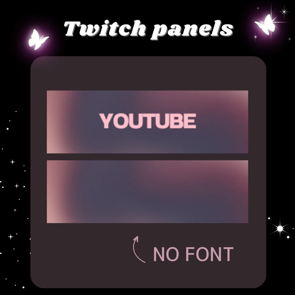 Twitchパネル・バナー・Twitch Panels【PINK】