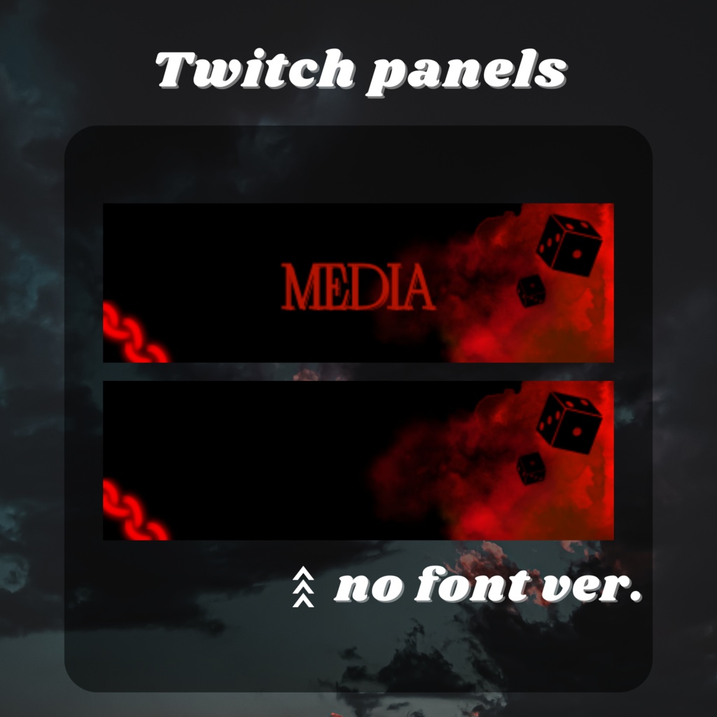 Twitchパネル・バナー・Twitch Panels【ダイス】