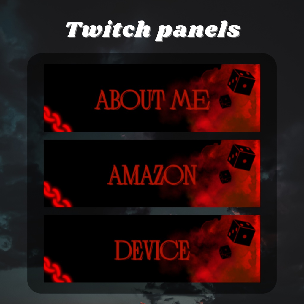 Twitchパネル・バナー・Twitch Panels【ダイス】