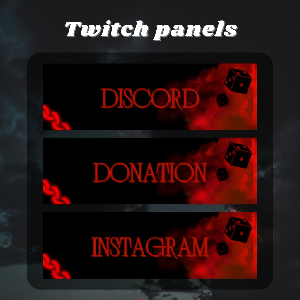 Twitchパネル・バナー・Twitch Panels【ダイス】