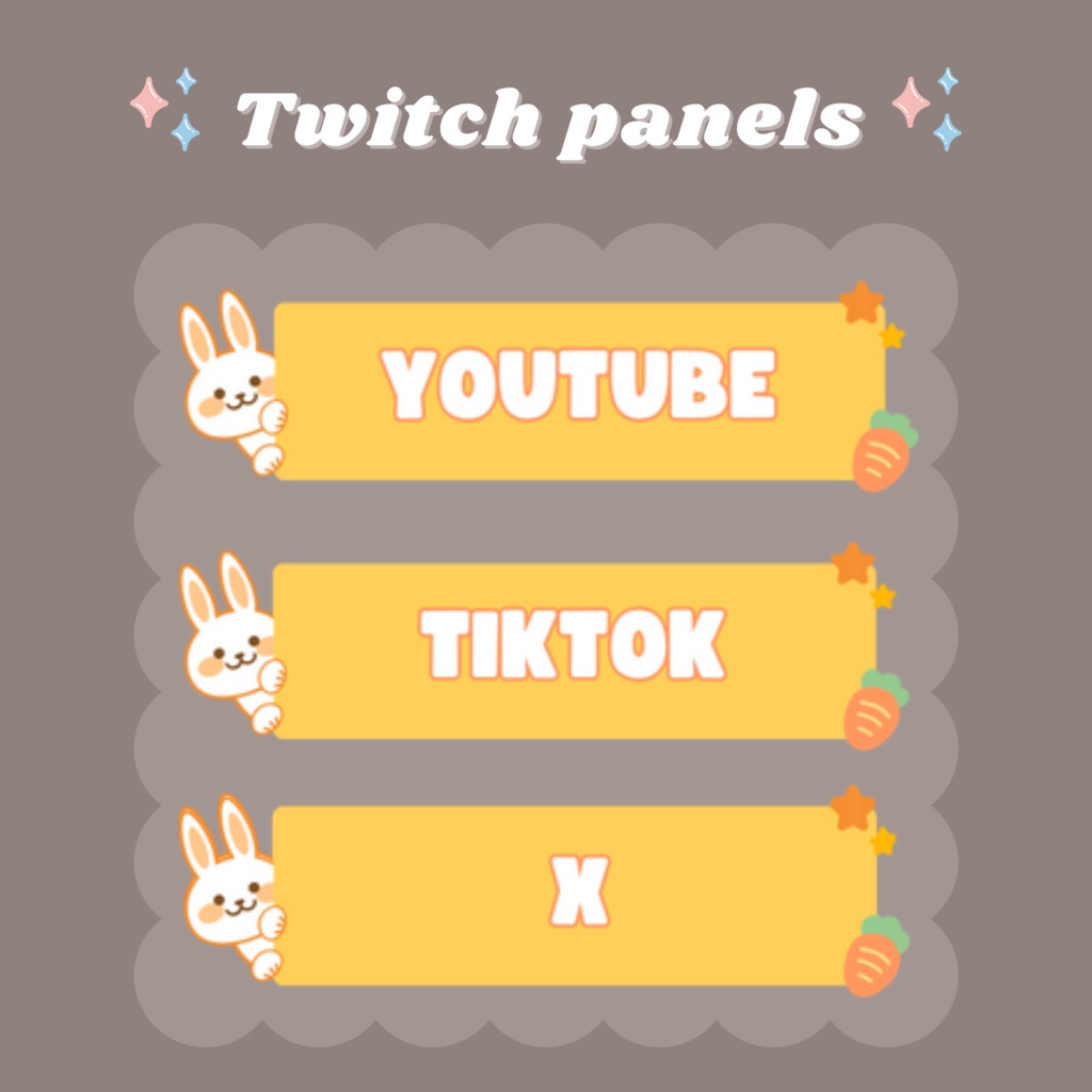 Twitchパネル・バナー・Twitch Panels【rabbit🥕】