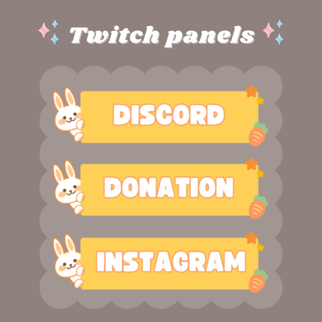 Twitchパネル・バナー・Twitch Panels【rabbit🥕】