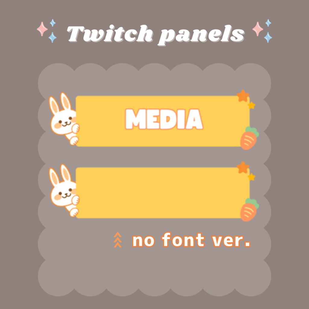 Twitchパネル・バナー・Twitch Panels【rabbit🥕】