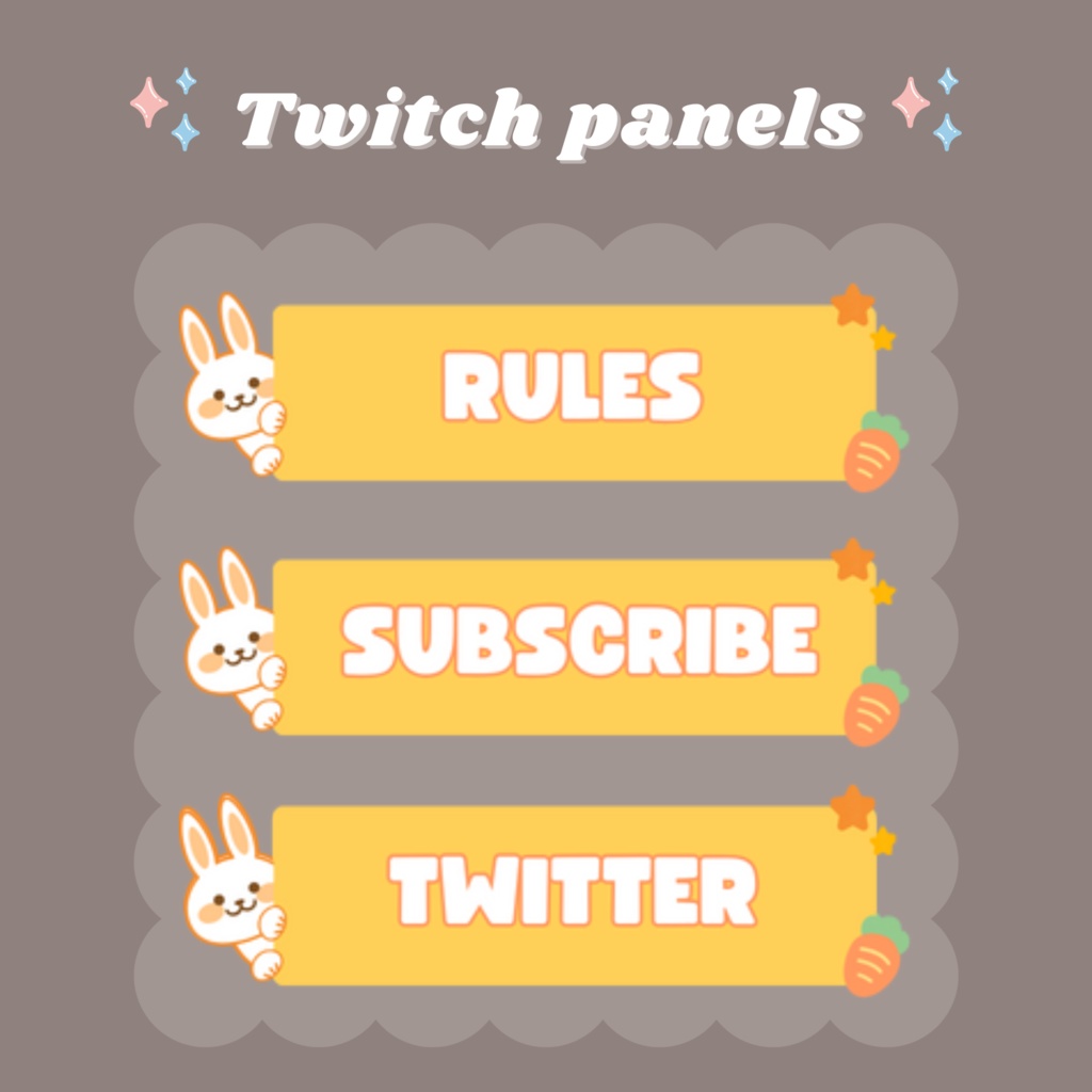 Twitchパネル・バナー・Twitch Panels【rabbit🥕】
