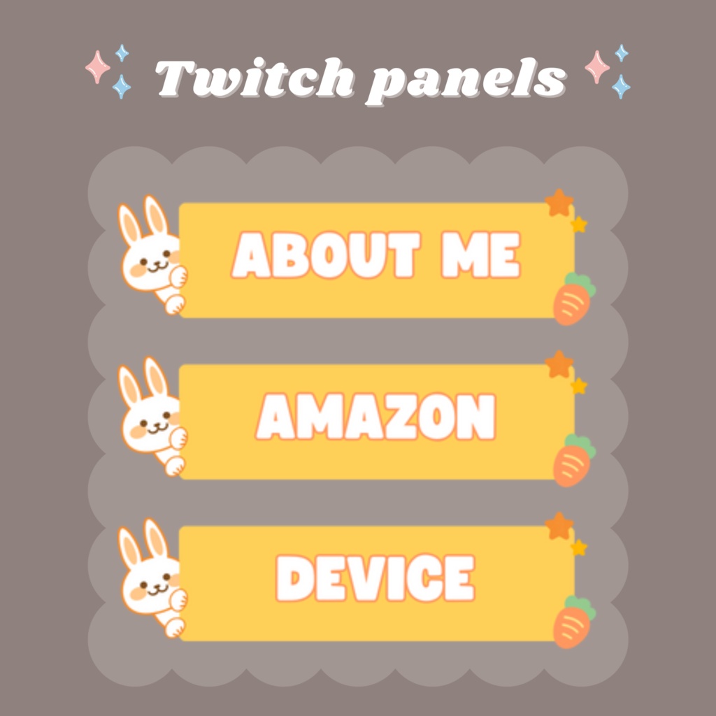 Twitchパネル・バナー・Twitch Panels【rabbit🥕】