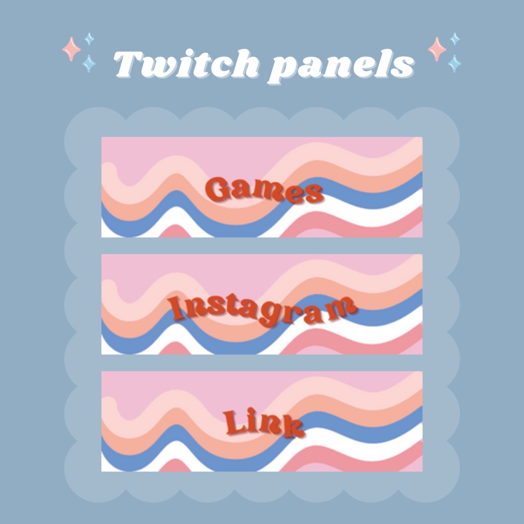 Twitchパネル・バナー・Twitch Panels【wave🌊】