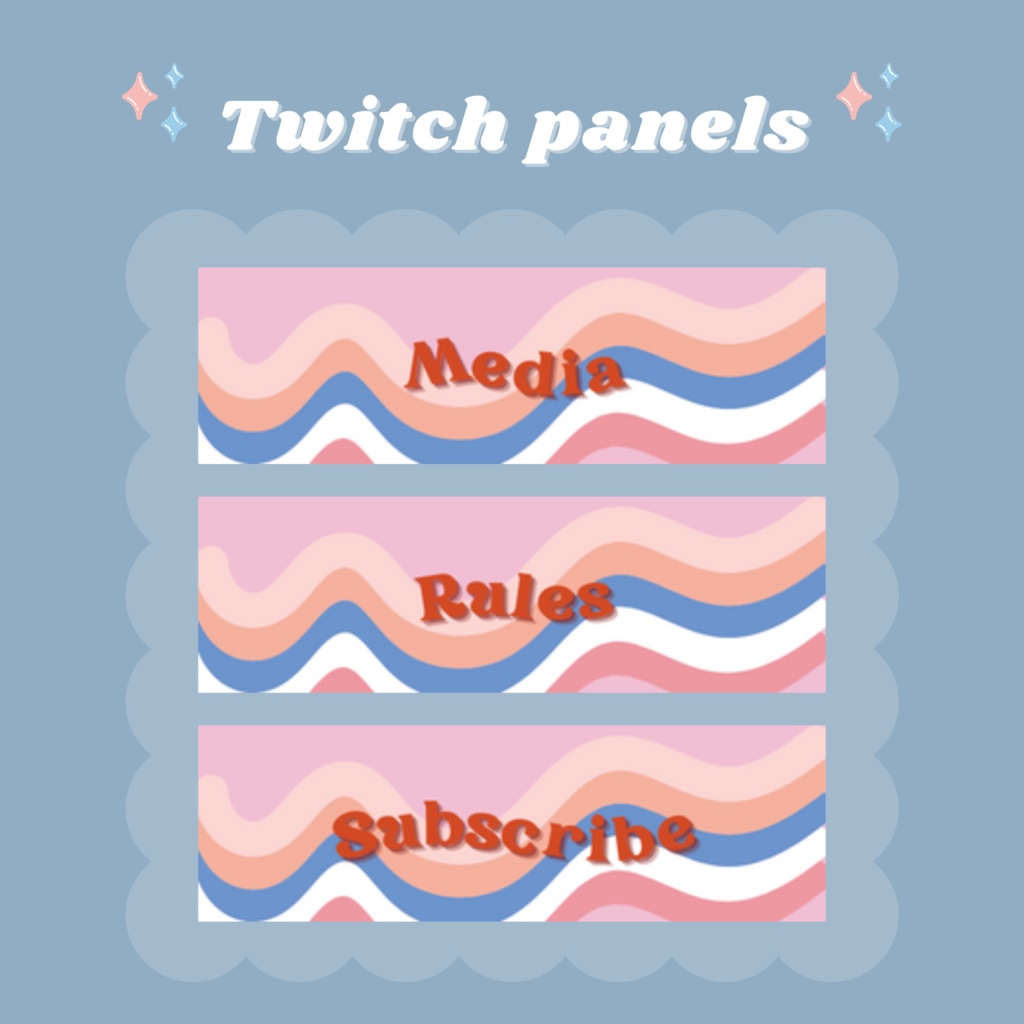 Twitchパネル・バナー・Twitch Panels【wave🌊】