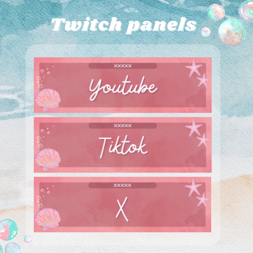 Twitchパネル・バナー・Twitch Panels【shell】