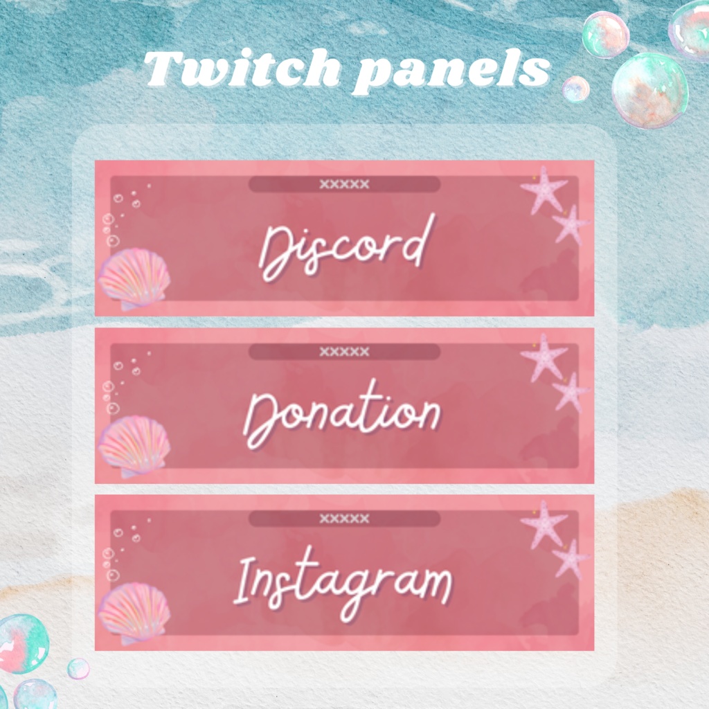 Twitchパネル・バナー・Twitch Panels【shell】