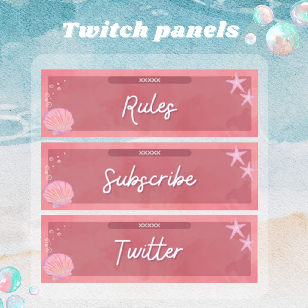 Twitchパネル・バナー・Twitch Panels【shell】