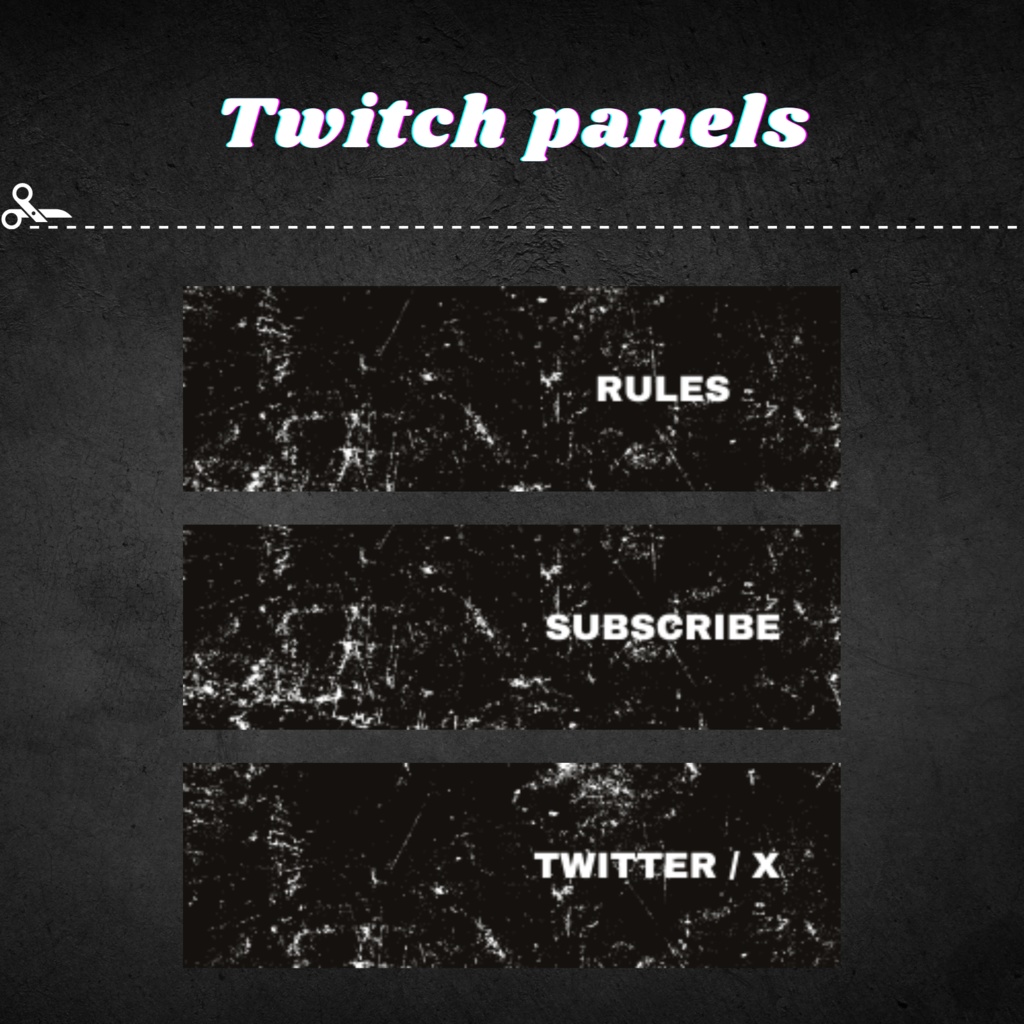 Twitchパネル・バナー・Twitch Panels【rust】