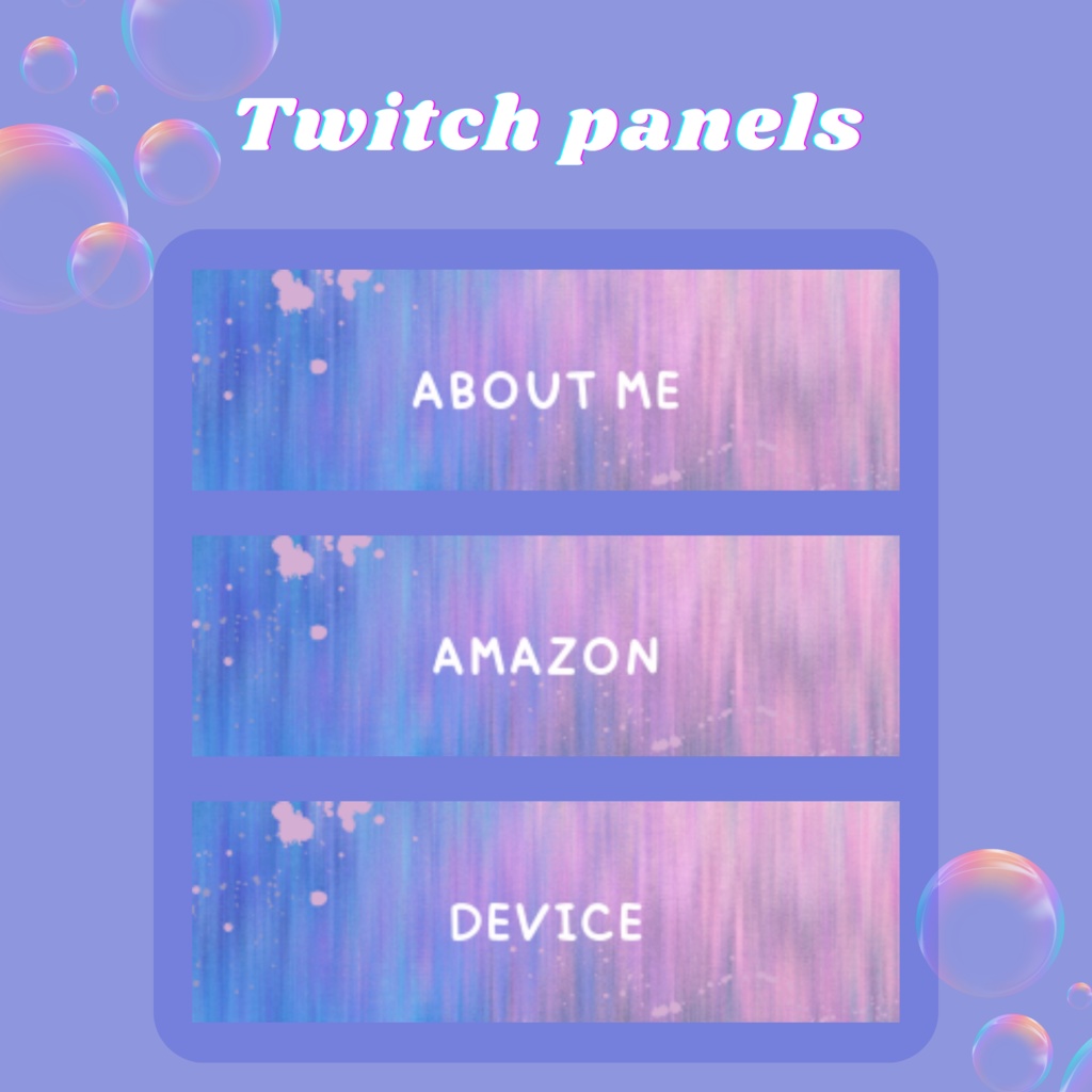 Twitchパネル・バナー・Twitch Panels【gradation ink】