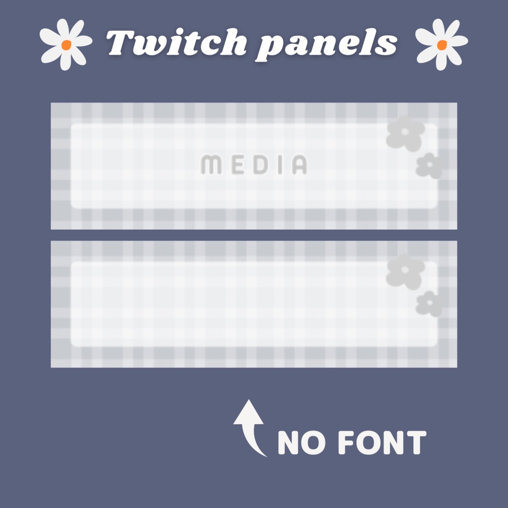Twitchパネル・バナー・Twitch Panels【グレーチェック】