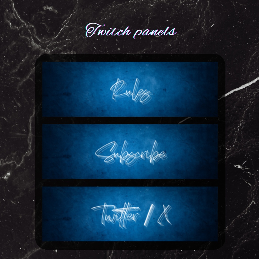 Twitchパネル・バナー・Twitch Panels【エコーフォント】