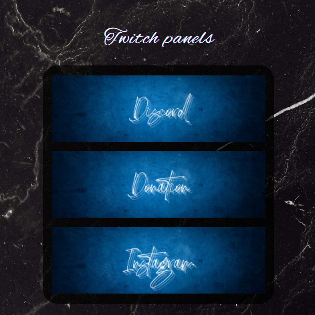 Twitchパネル・バナー・Twitch Panels【エコーフォント】