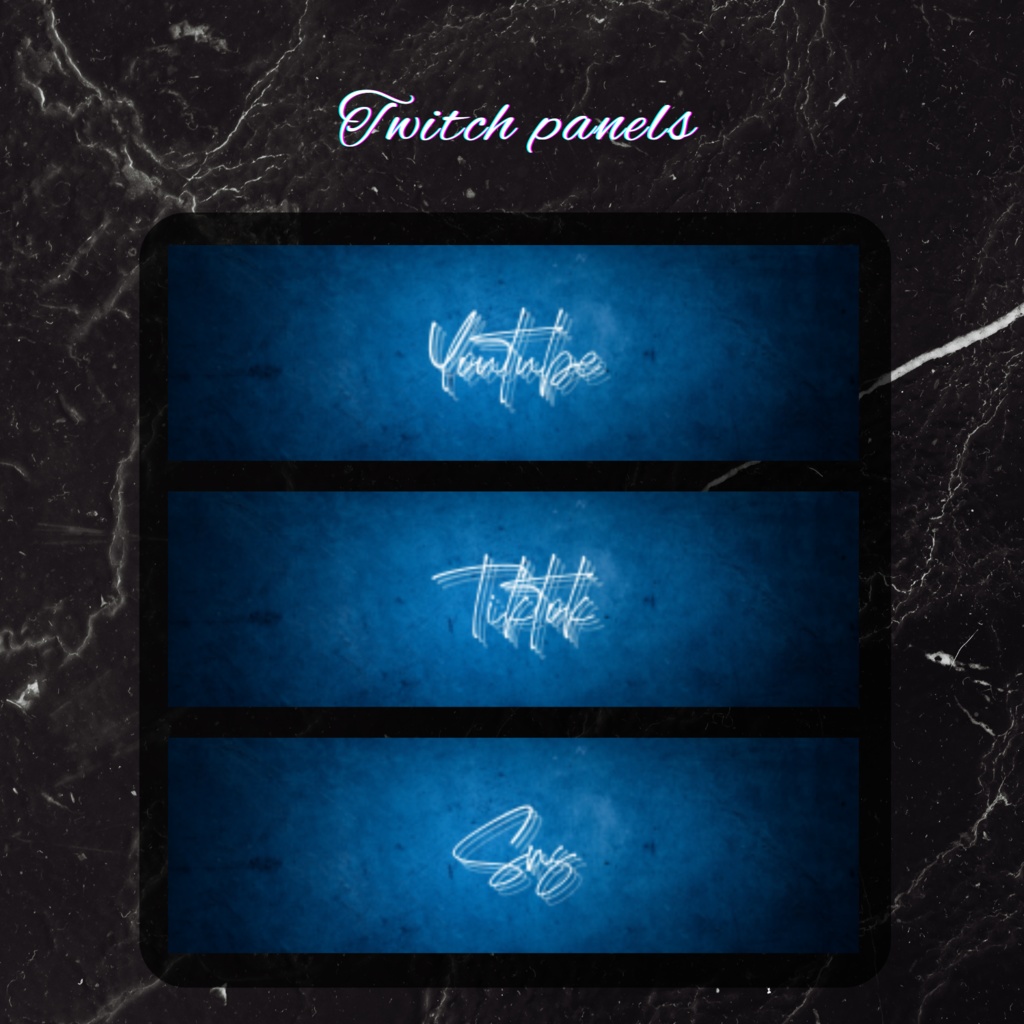 Twitchパネル・バナー・Twitch Panels【エコーフォント】