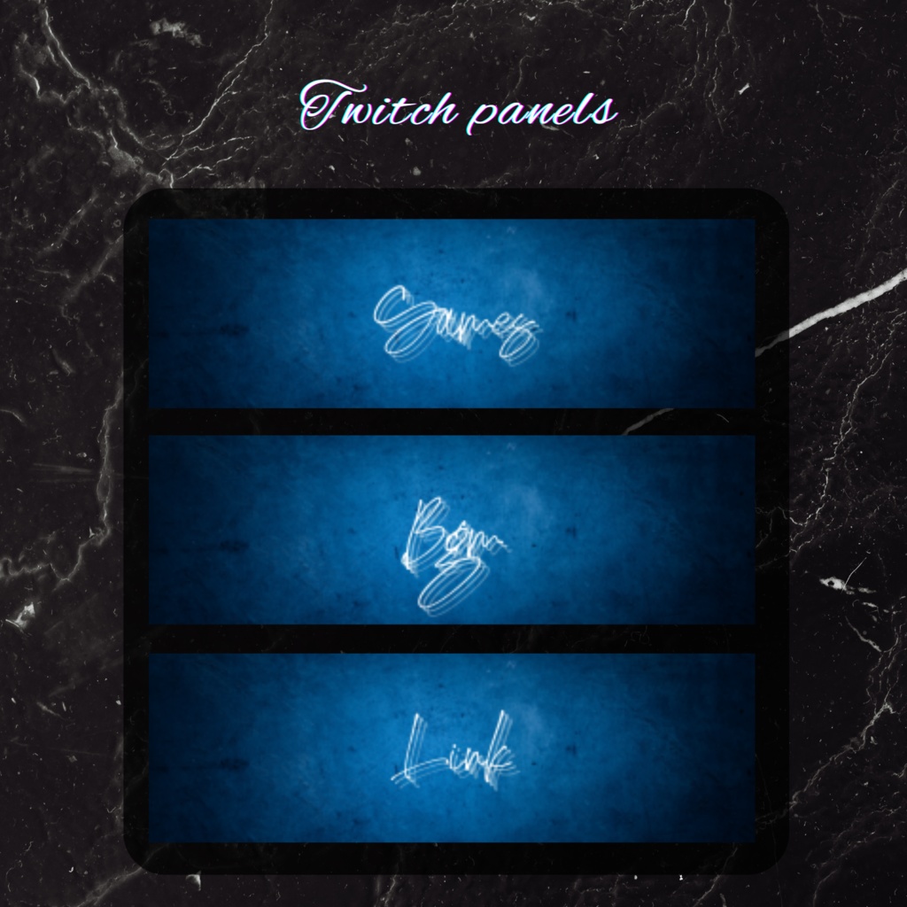 Twitchパネル・バナー・Twitch Panels【エコーフォント】
