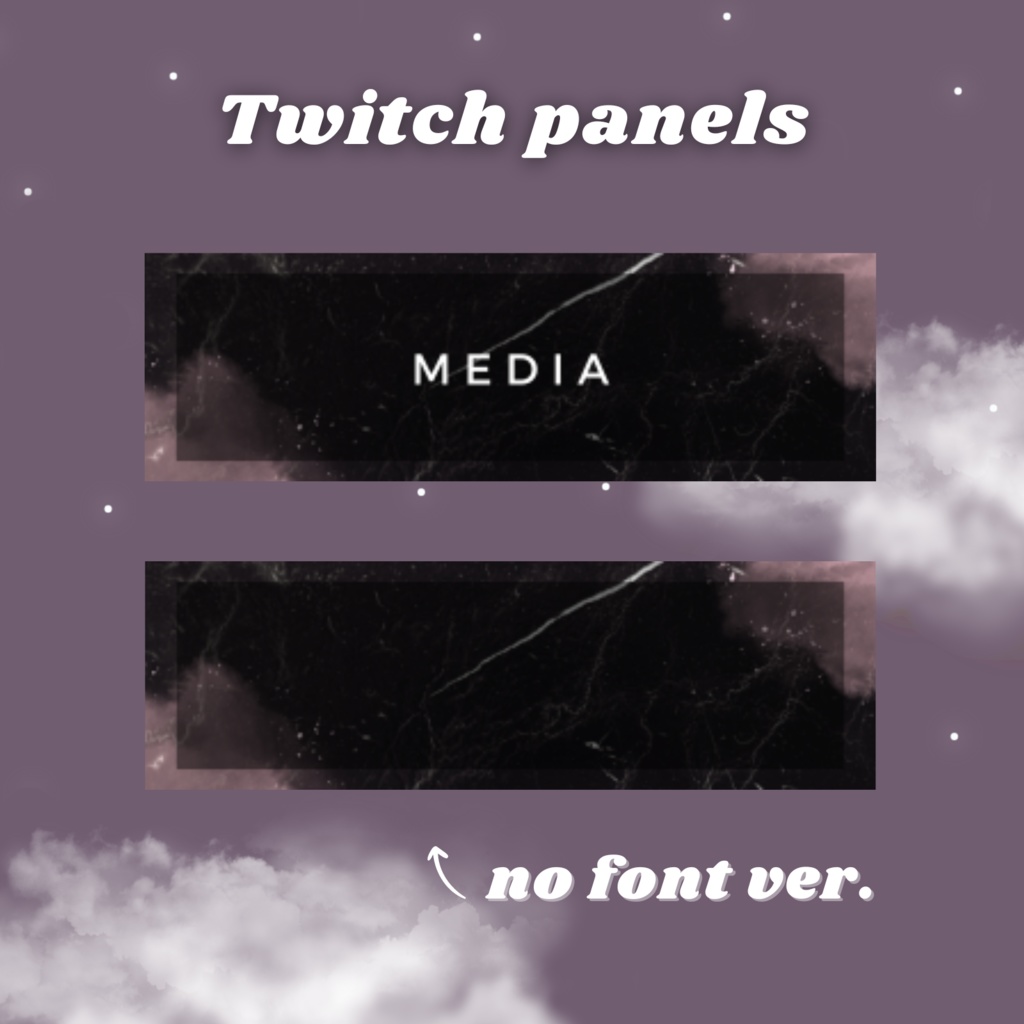 Twitchパネル・バナー・Twitch Panels【大理石黒】