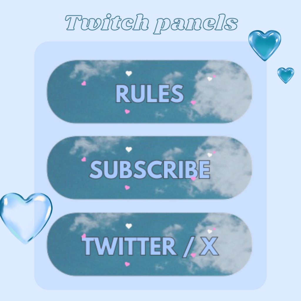 Twitchパネル・バナー・Twitch Panels【aozora】