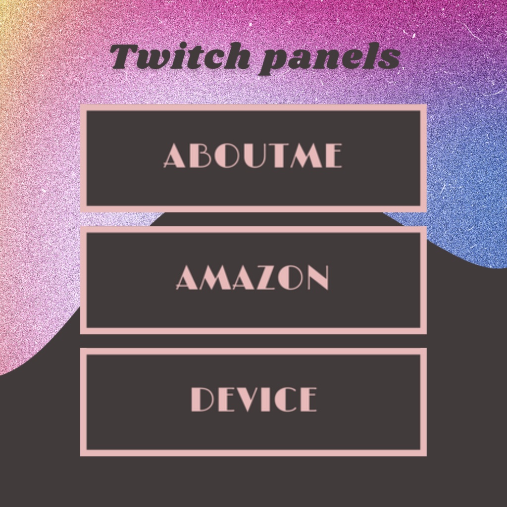 Twitchパネル・バナー・Twitch Panels【レトロピンク】