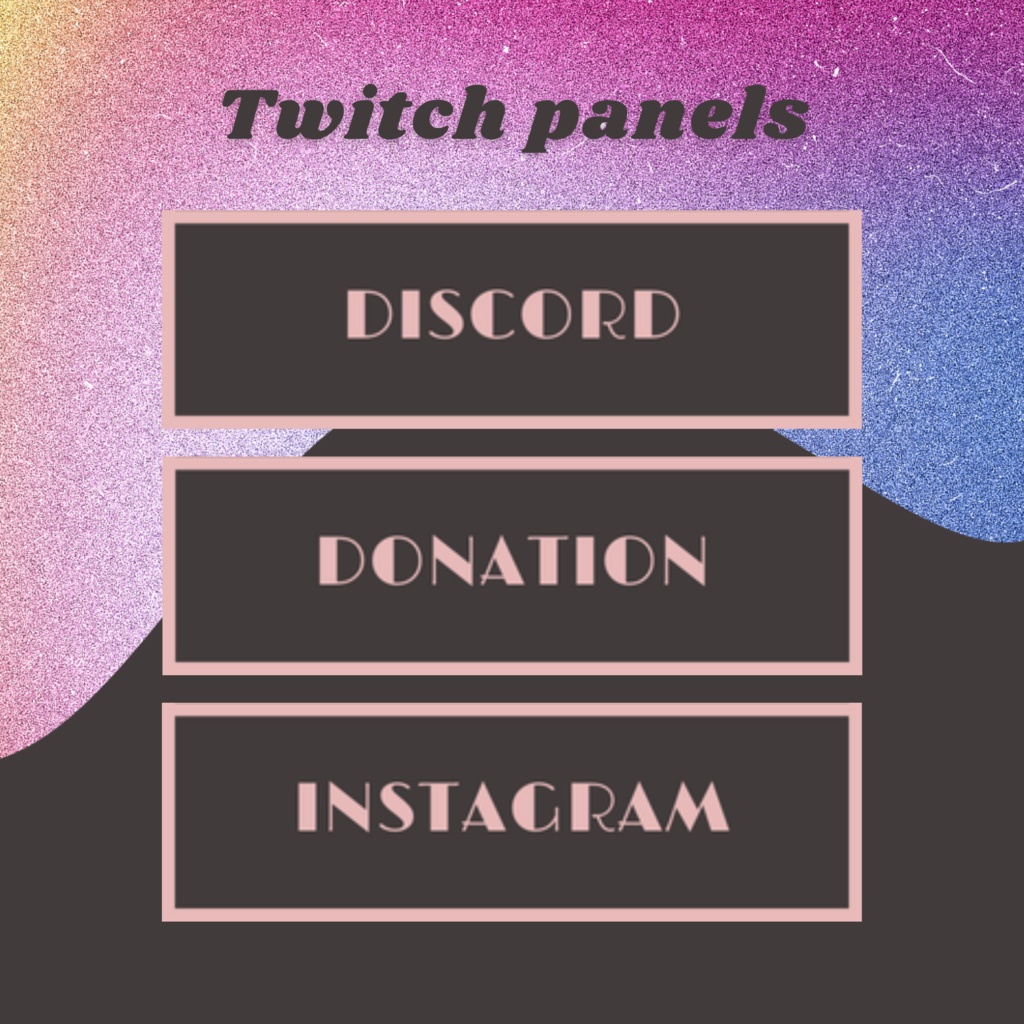 Twitchパネル・バナー・Twitch Panels【レトロピンク】
