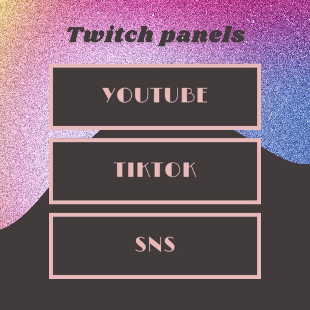 Twitchパネル・バナー・Twitch Panels【レトロピンク】