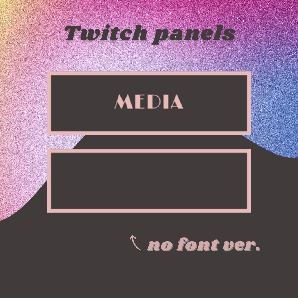 Twitchパネル・バナー・Twitch Panels【レトロピンク】