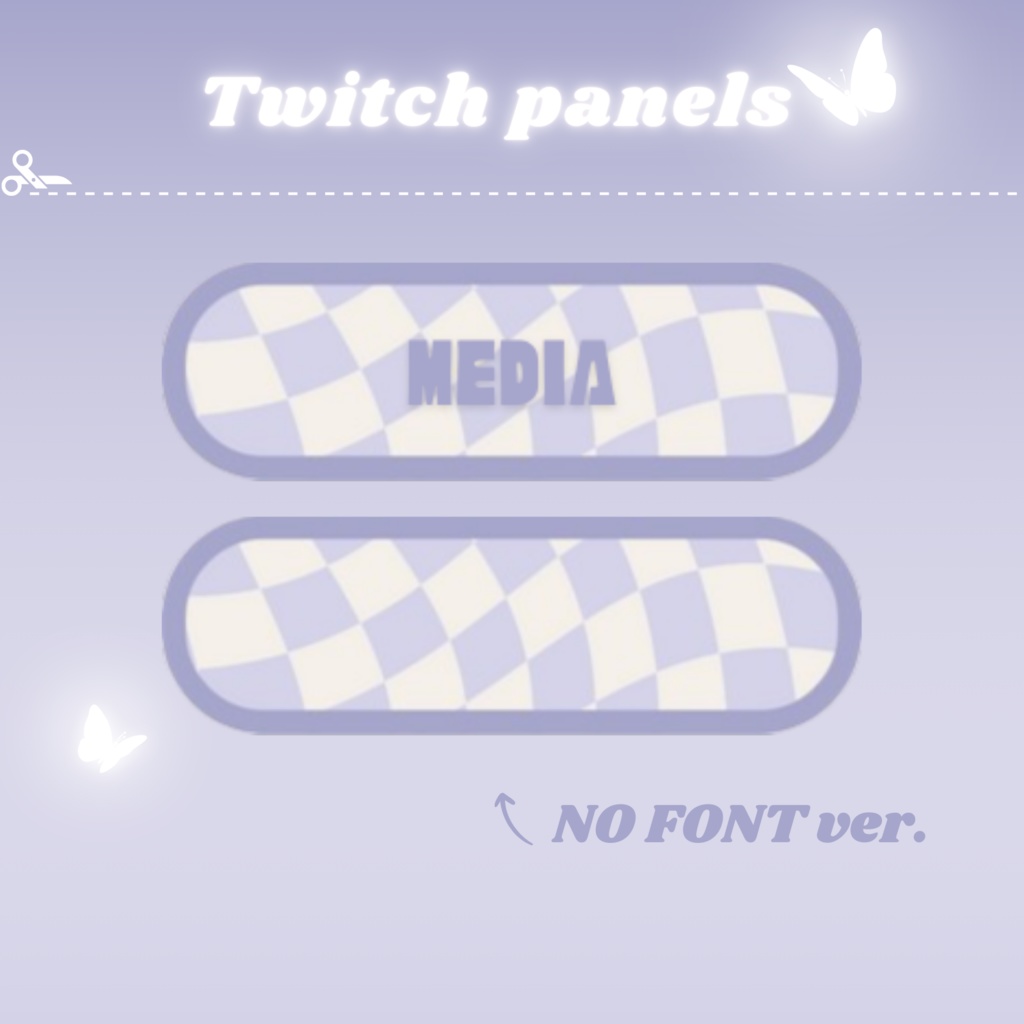 Twitchパネル・バナー・Twitch Panels【80's purple】