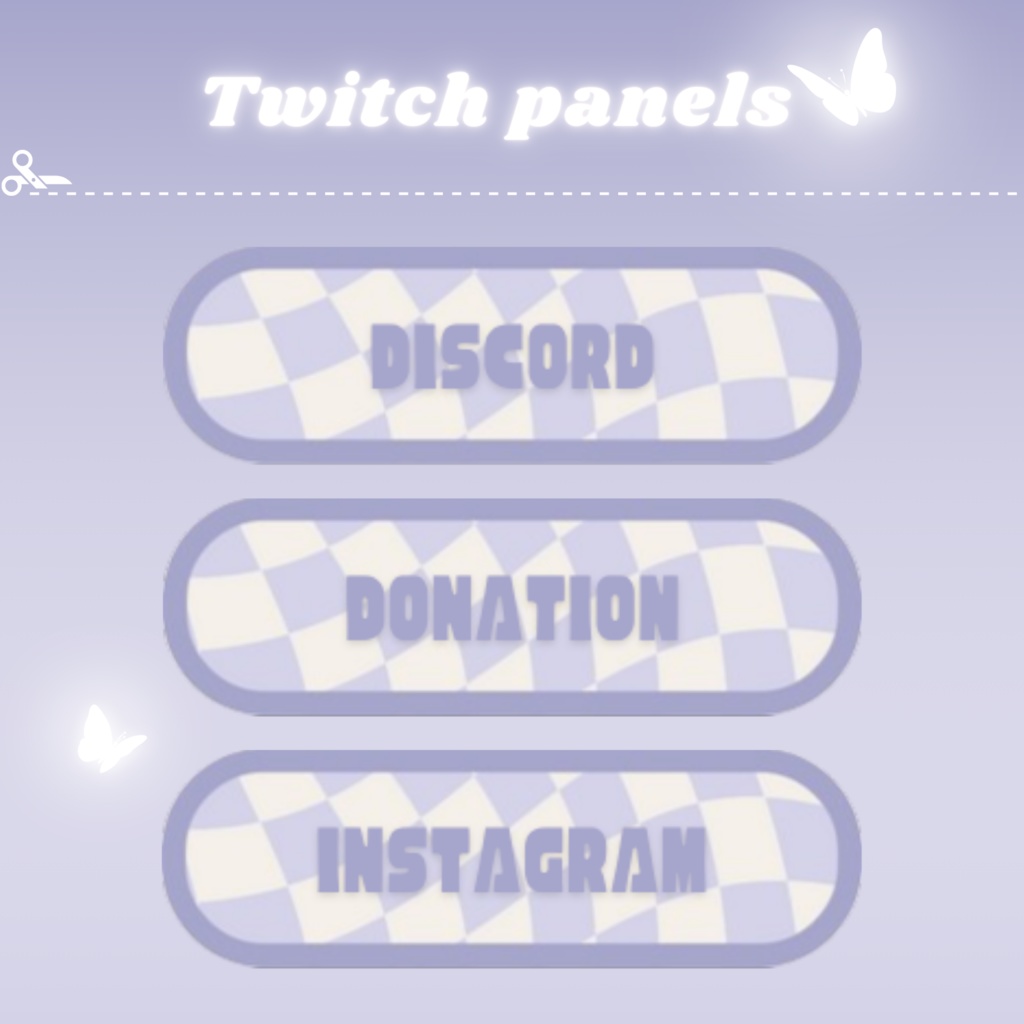 Twitchパネル・バナー・Twitch Panels【80's purple】