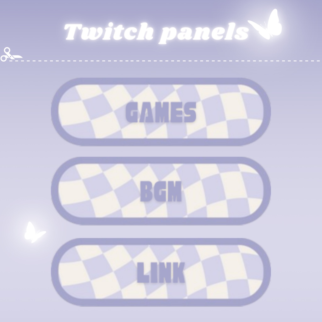 Twitchパネル・バナー・Twitch Panels【80's purple】