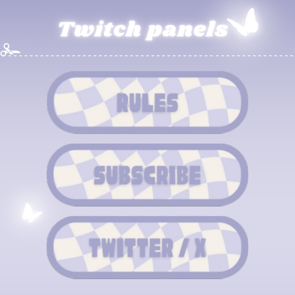 Twitchパネル・バナー・Twitch Panels【80's purple】