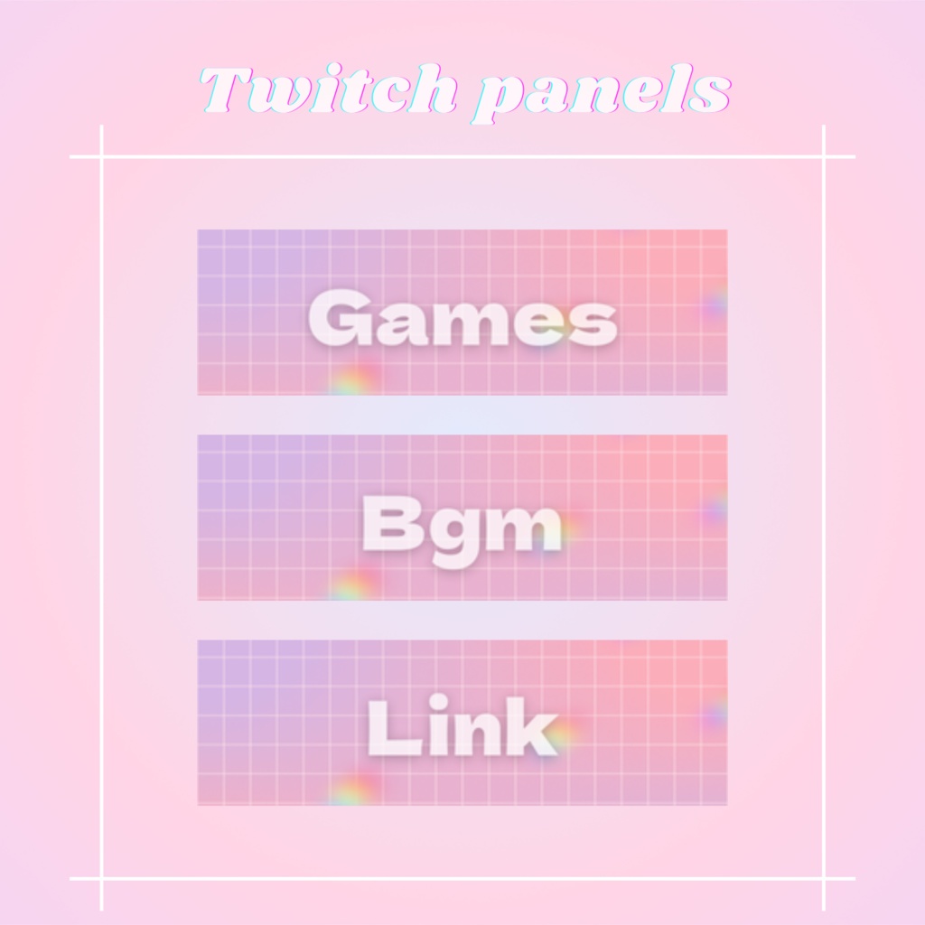 Twitchパネル・バナー・Twitch Panels【y2k】