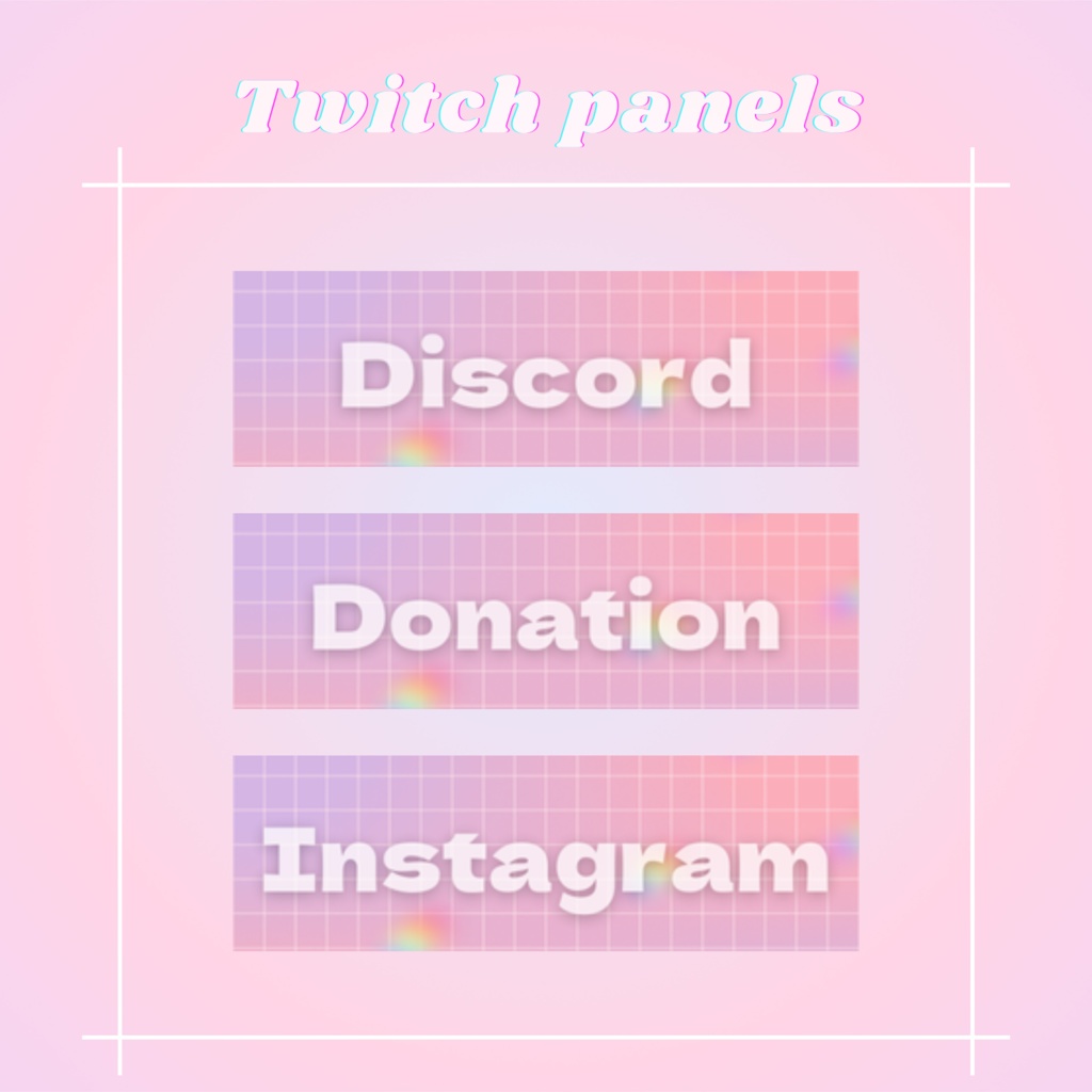 Twitchパネル・バナー・Twitch Panels【y2k】