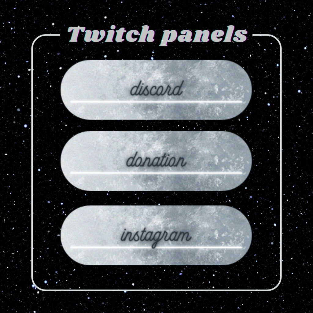 Twitchパネル・バナー・Twitch Panels【luna】