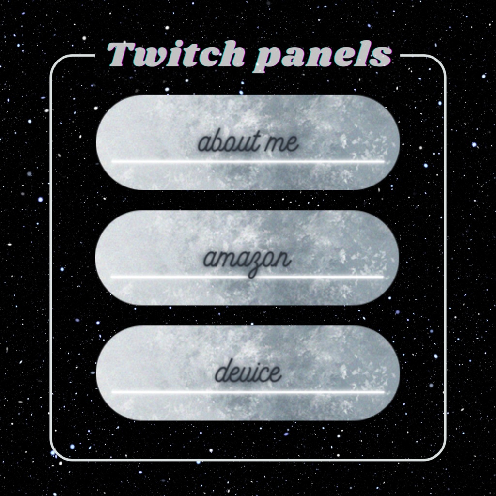 Twitchパネル・バナー・Twitch Panels【luna】