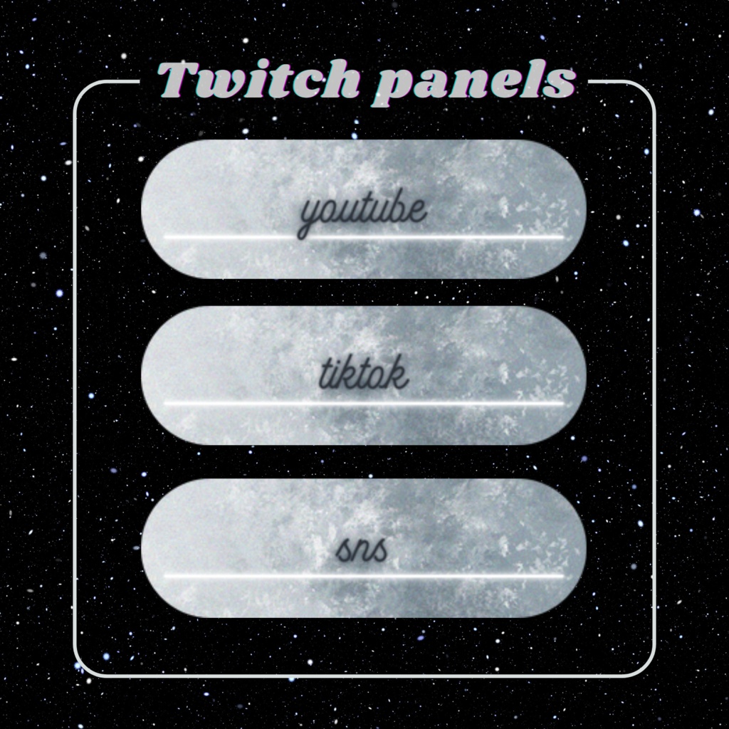 Twitchパネル・バナー・Twitch Panels【luna】