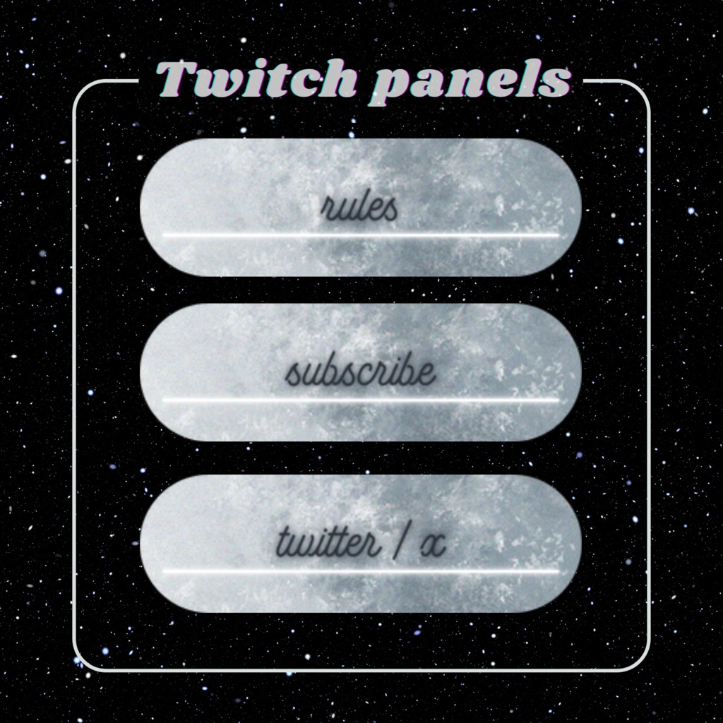 Twitchパネル・バナー・Twitch Panels【luna】