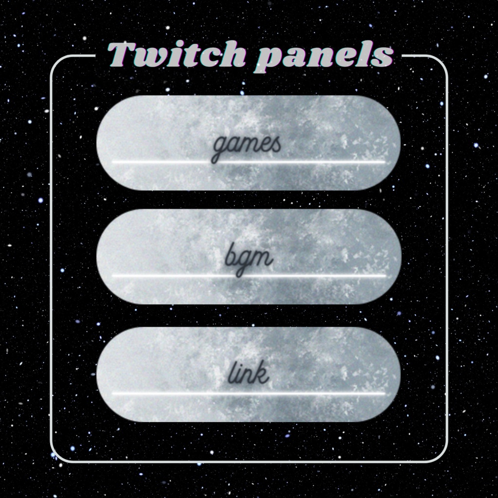 Twitchパネル・バナー・Twitch Panels【luna】