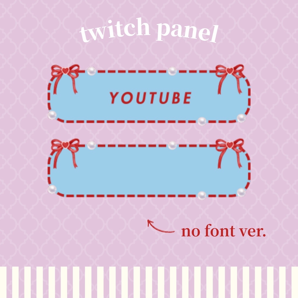 Twitchパネル・バナー・Twitch Panels【レトロBLUE&RED】