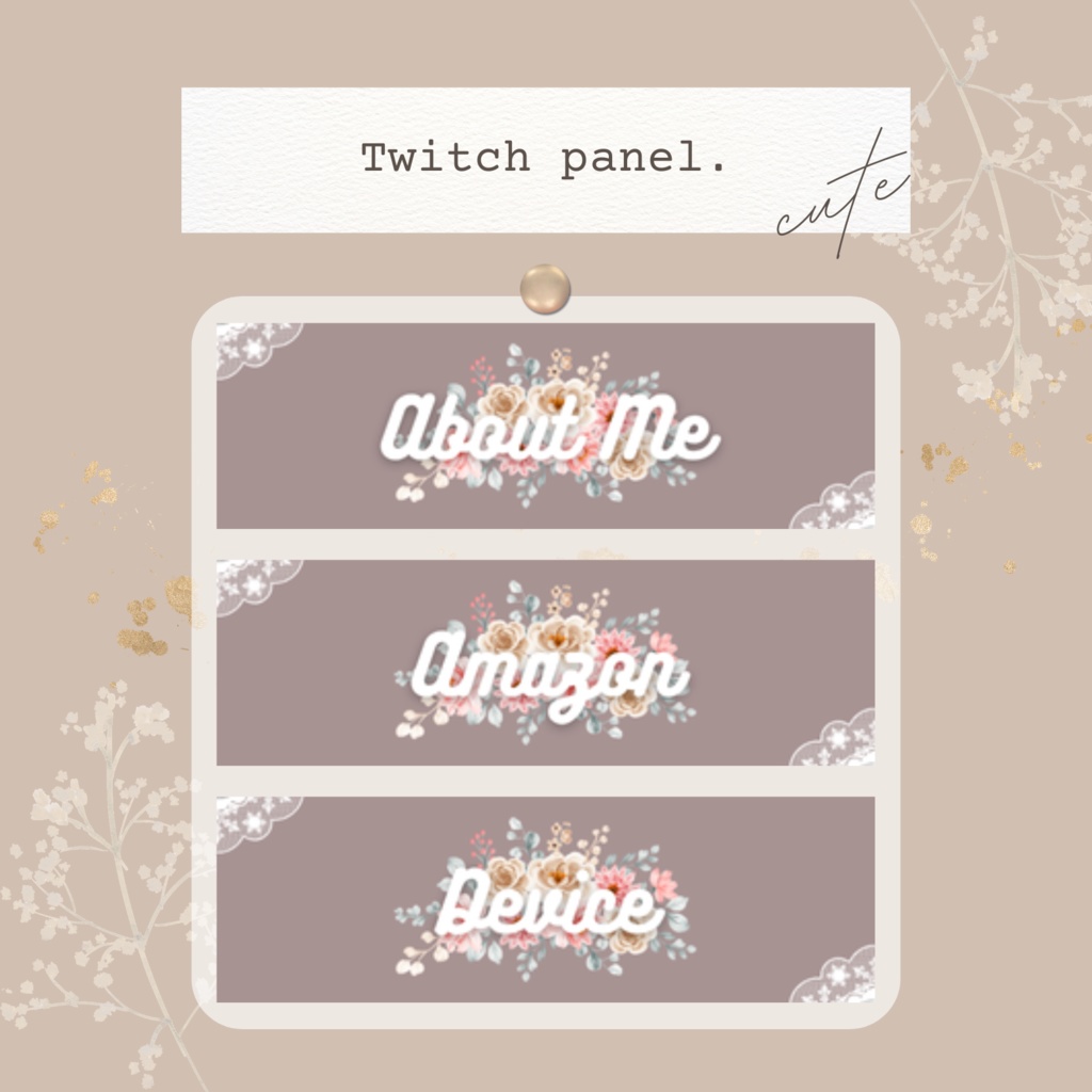 Twitchパネル・バナー・Twitch Panels【ボタニカル】