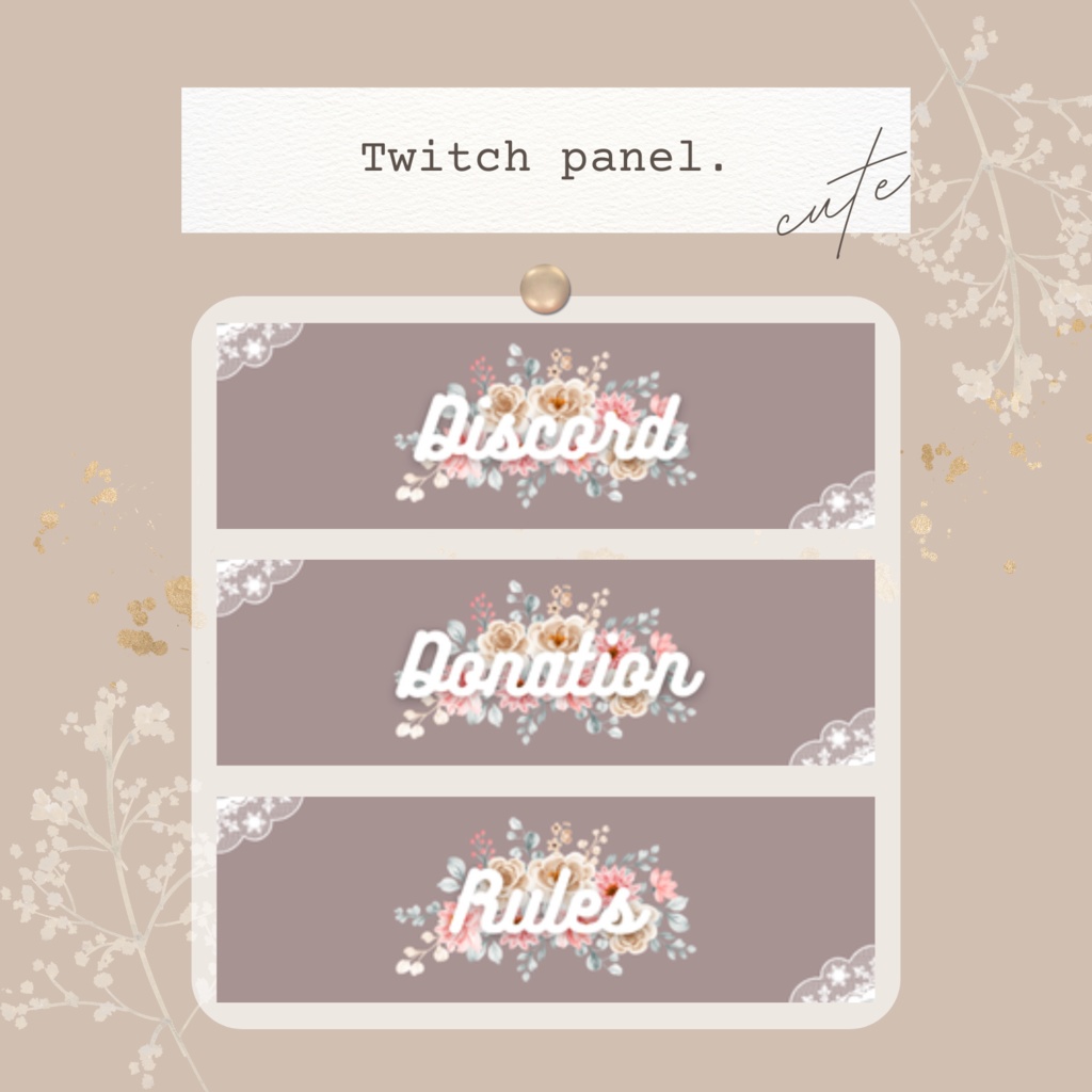 Twitchパネル・バナー・Twitch Panels【ボタニカル】